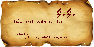 Gábriel Gabriella névjegykártya