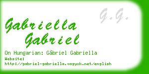 gabriella gabriel business card