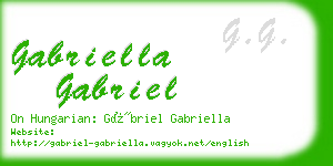 gabriella gabriel business card
